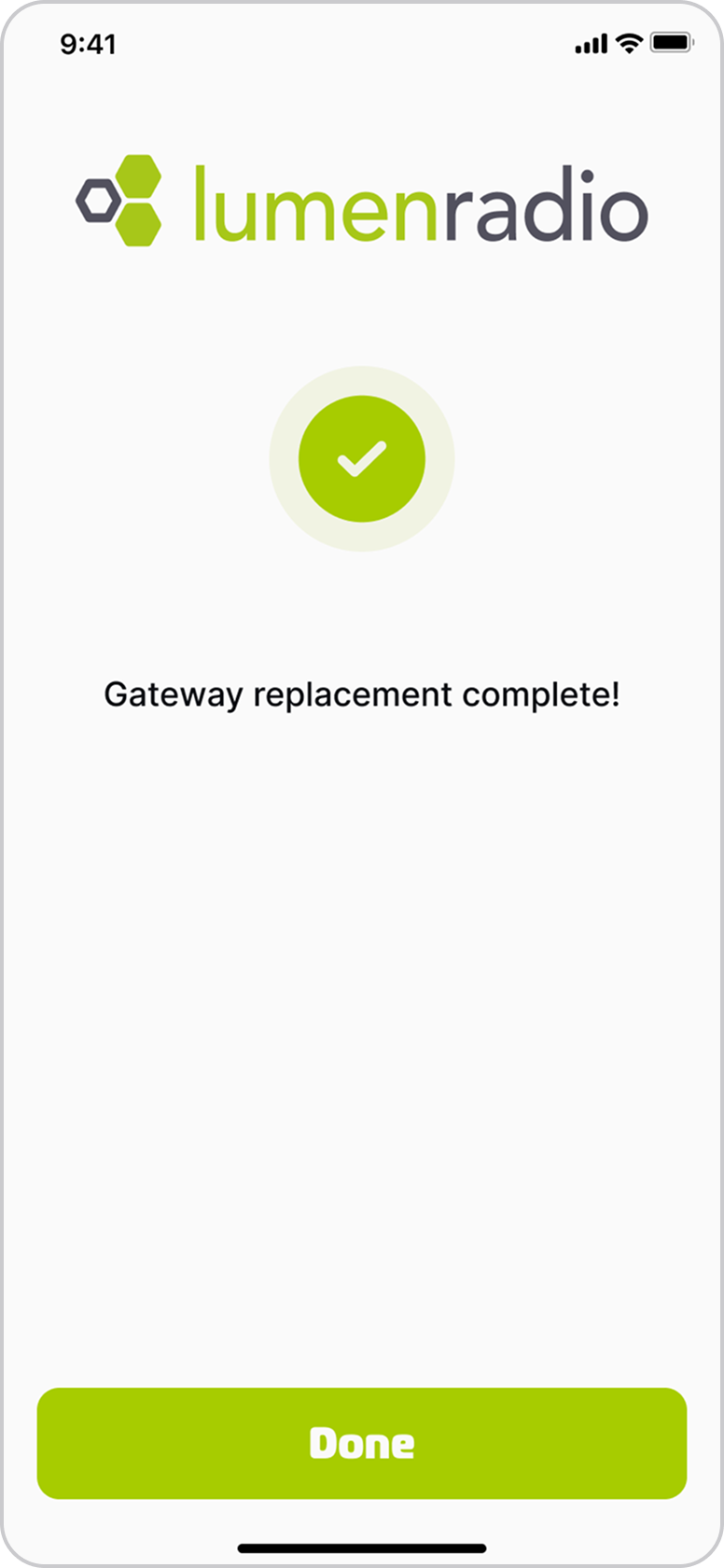 Gateway replacement complete