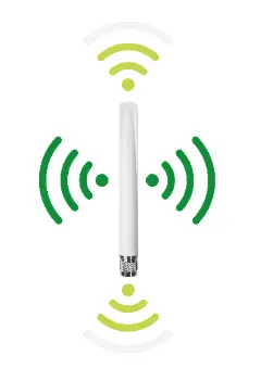 1.8 dBi Outdoor White N-Type Male Antenna Radiation Pattern