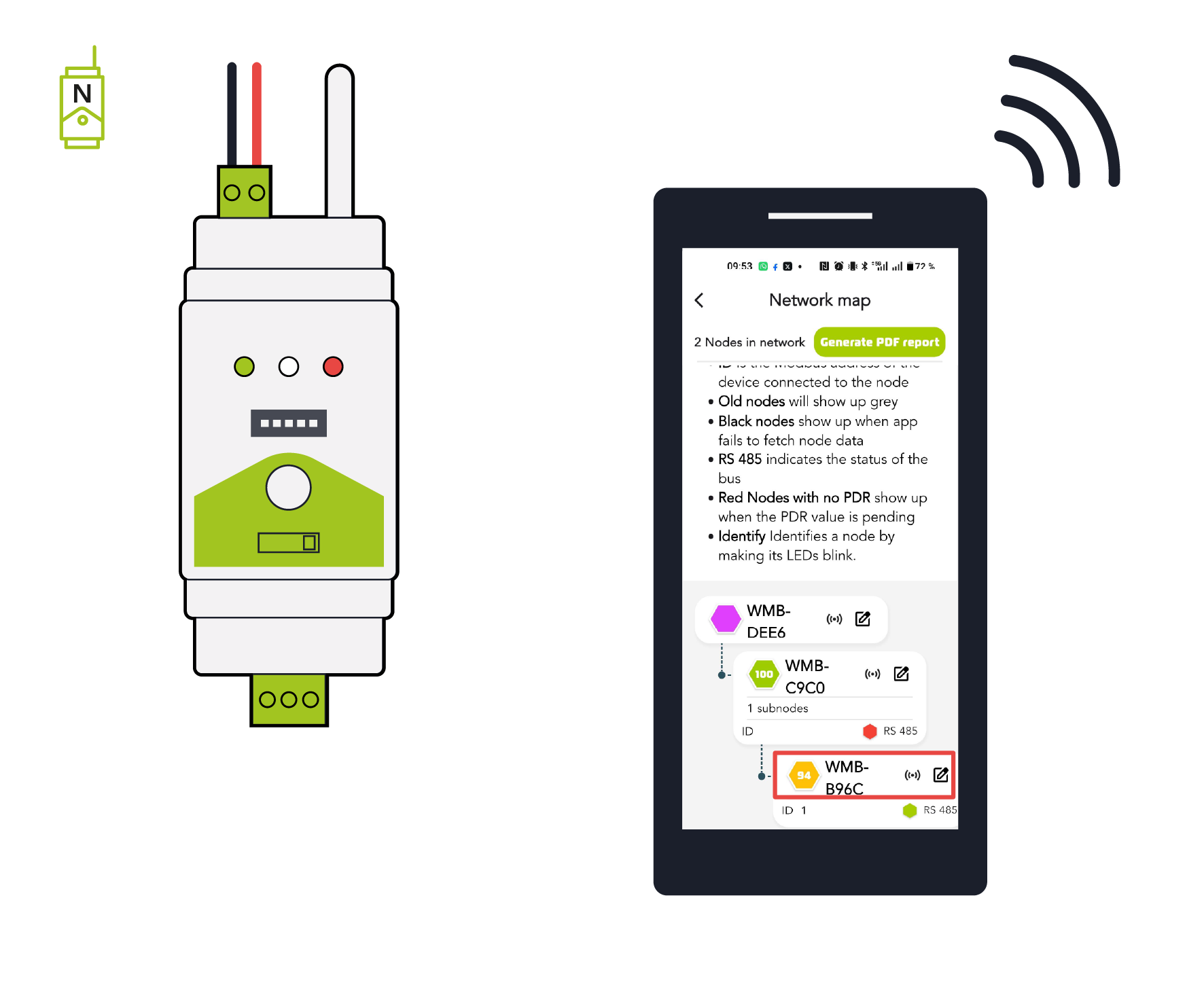 Verify the repeater is connected in the Network map
